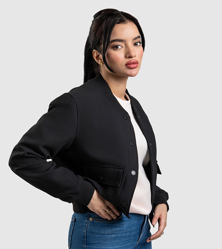 Aero Women's Pocket Front Bomber Jacket
