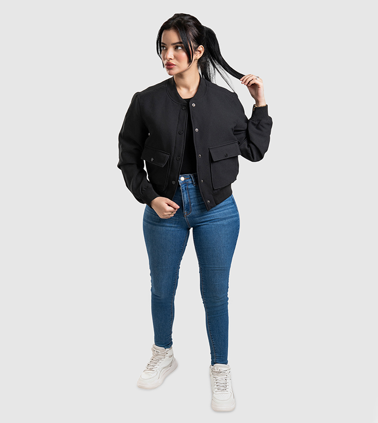 Aero Women's Pocket Front Bomber Jacket