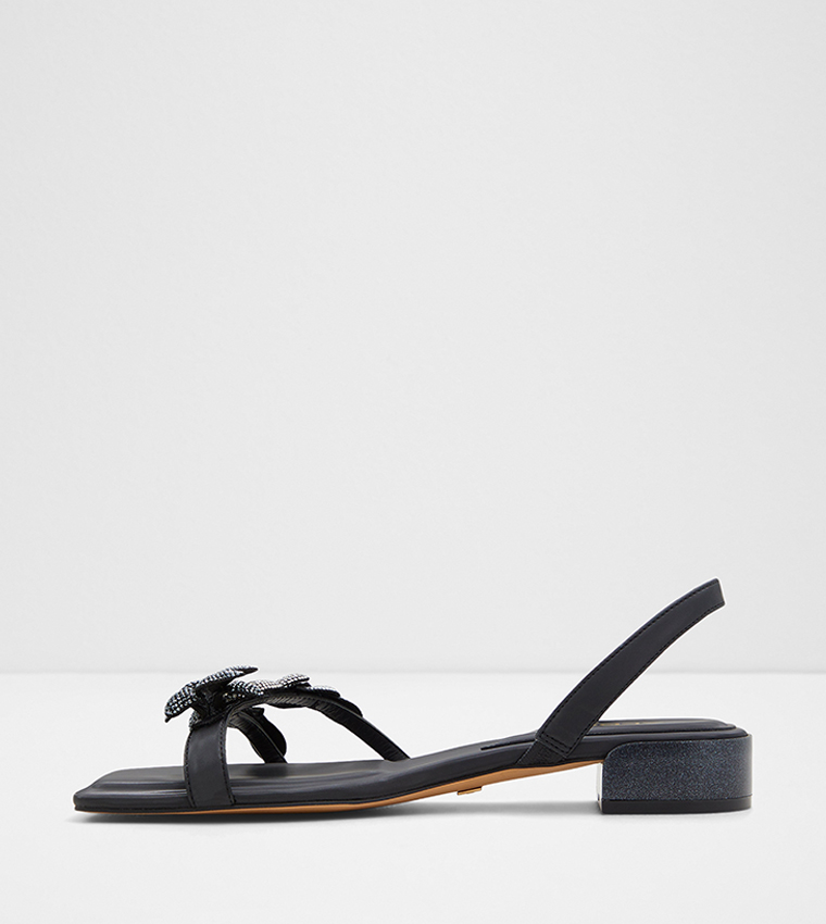 Buy Aldo ARCHAIA Embellished Sandals With Slingback In Black ...
