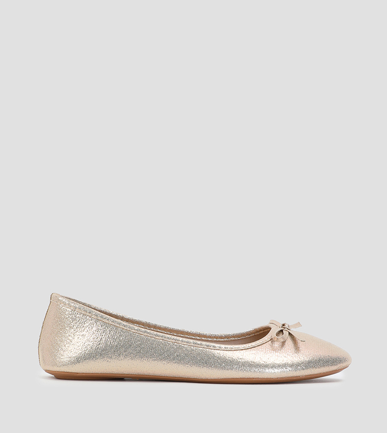 Bow Detail Almond Toe Ballerinas