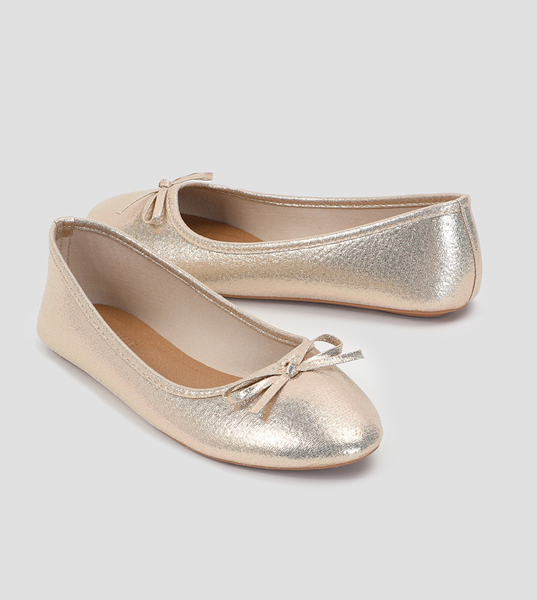 Bow Detail Almond Toe Ballerinas