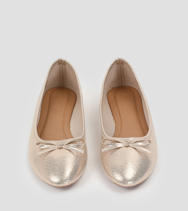 Bow Detail Almond Toe Ballerinas
