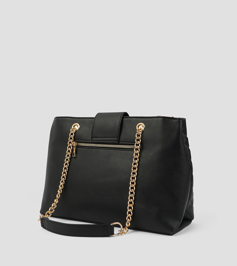 Buy Ardene Quilted Shoulder Bag With Scarf In Black 6thStreet UAE