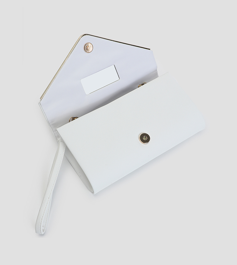 حقيبة كلاتش بتصميم ظرف مع حزام 