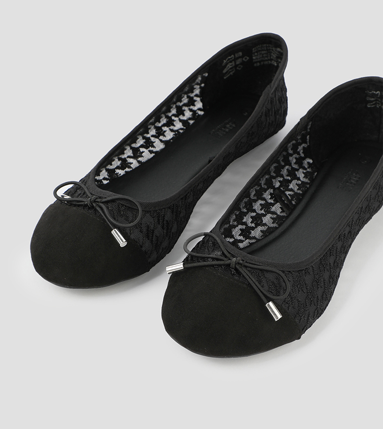 Hounsdtooth Mesh Ballet Flats
