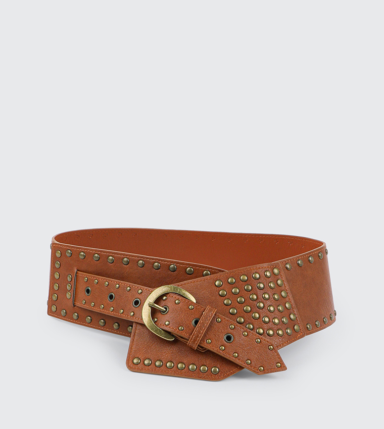 Studded Asymmetrical Corset Belt