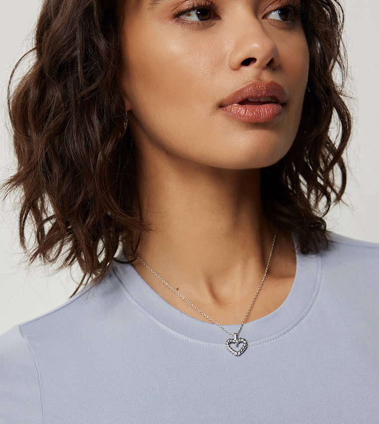 Solid Crew Neck Cropped T-Shirt