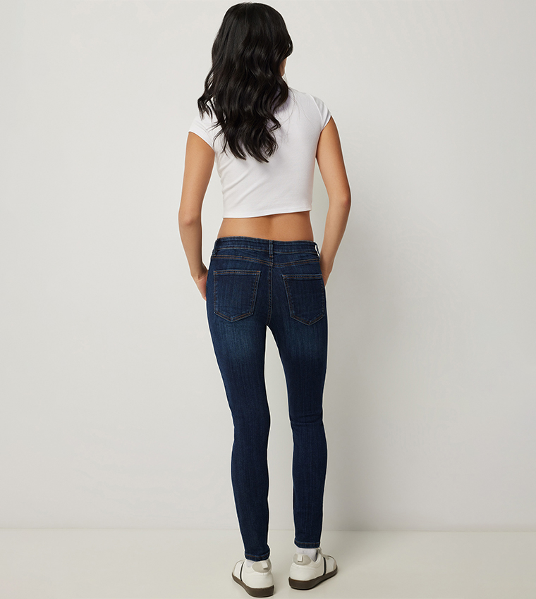 Washed Mid Rise Jeggings