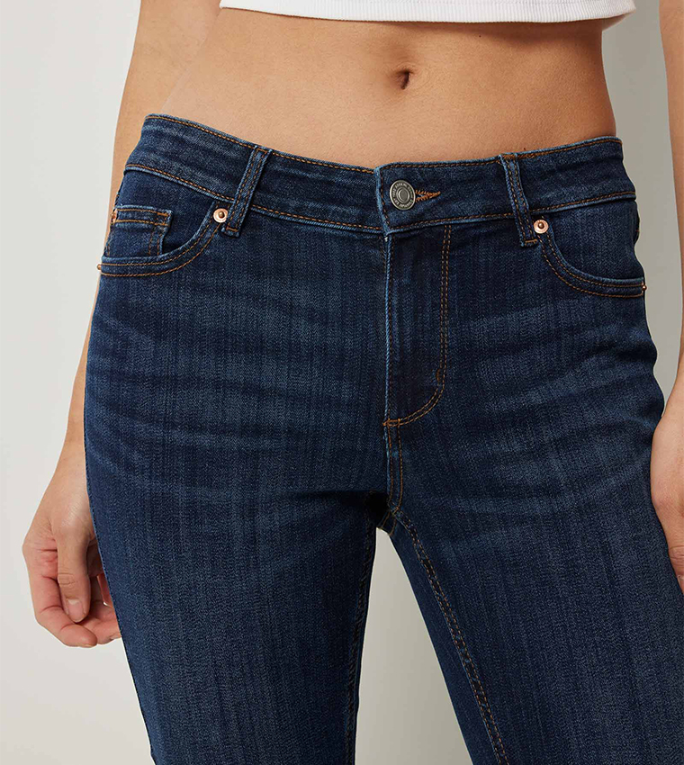 Washed Mid Rise Jeggings
