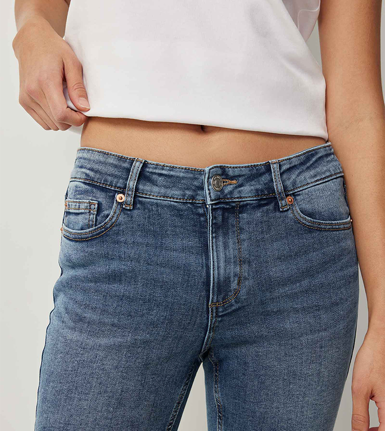 Faded Mid Rise Jeggings