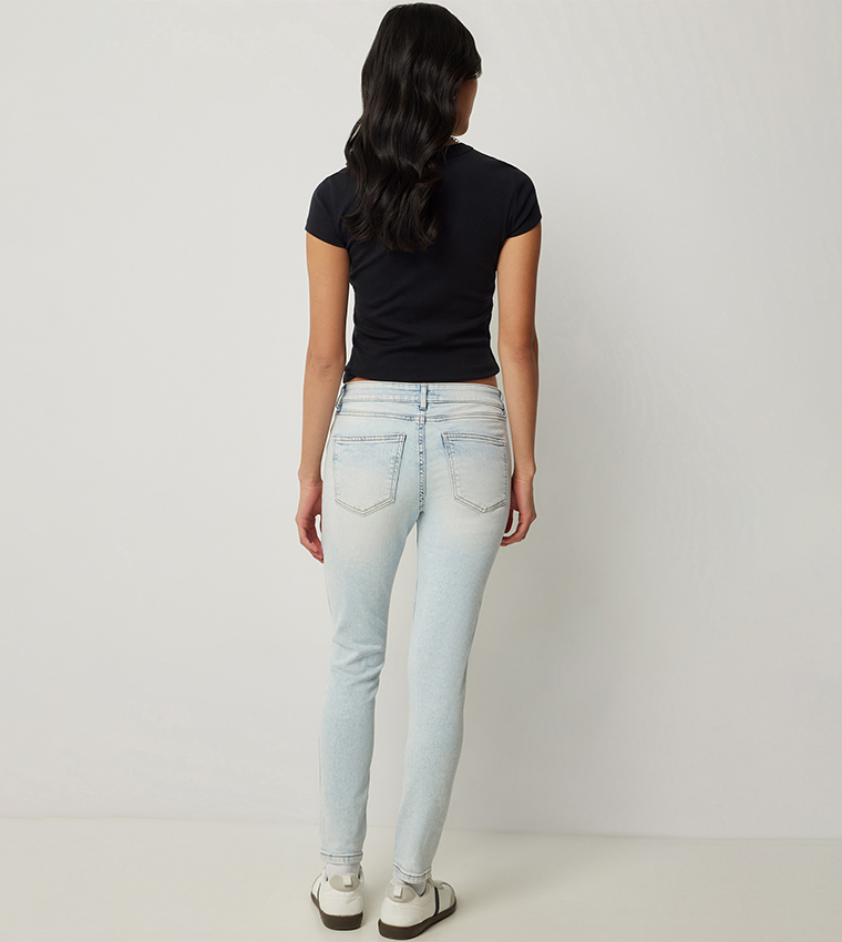 Faded Mid Rise Jeggings