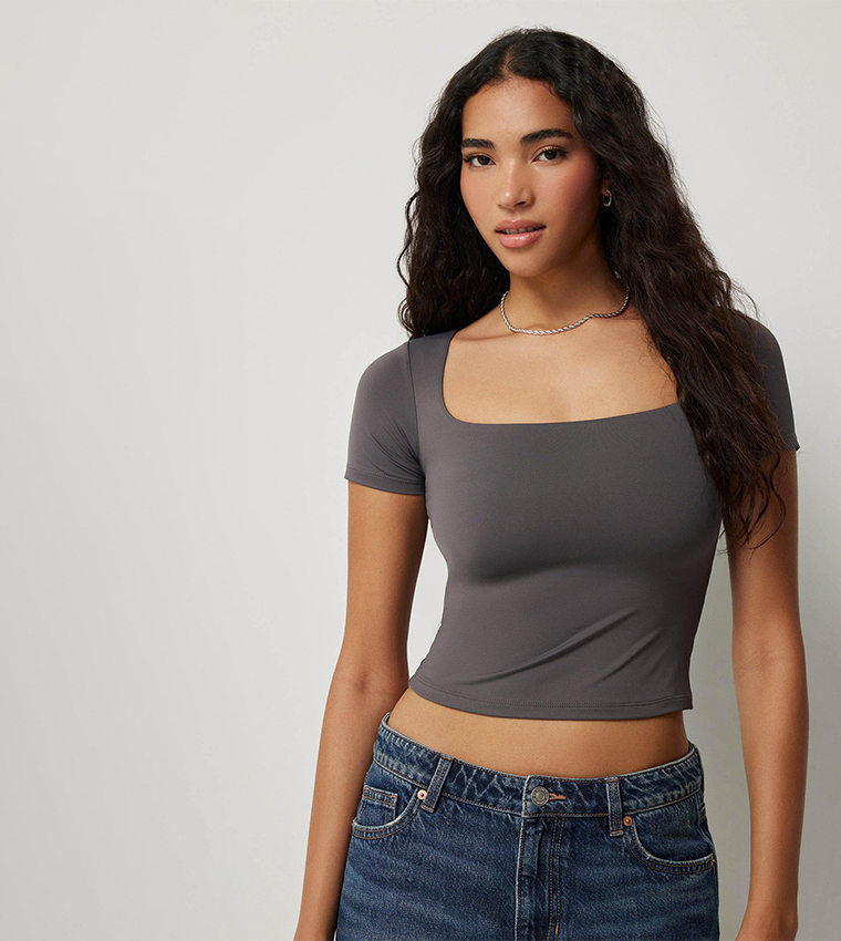 Contour Square Neck Crop Top
