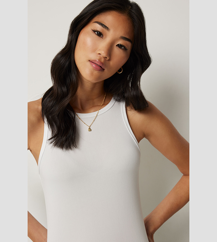 Solid Crew Neck Tank Top