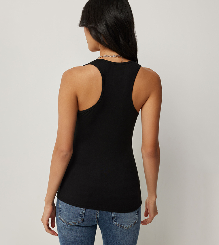Solid Racerback Sleeveless Top