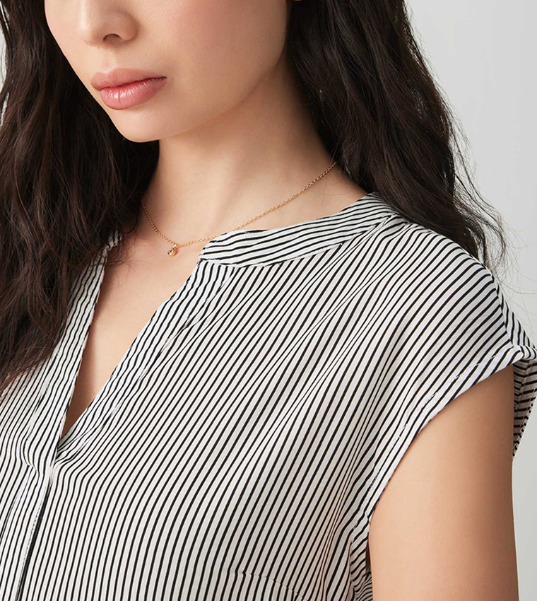 Striped V-Neck Top