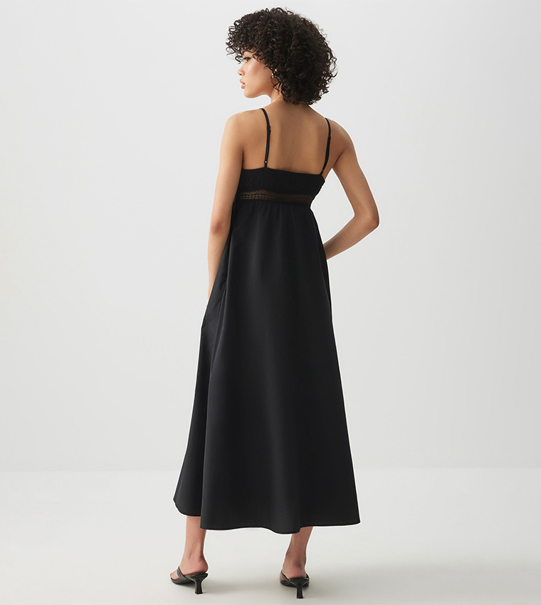 Smocked Strappy Maxi Dress