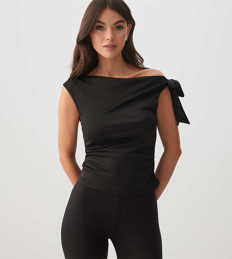 Asymmetrical Off Shoulder Top