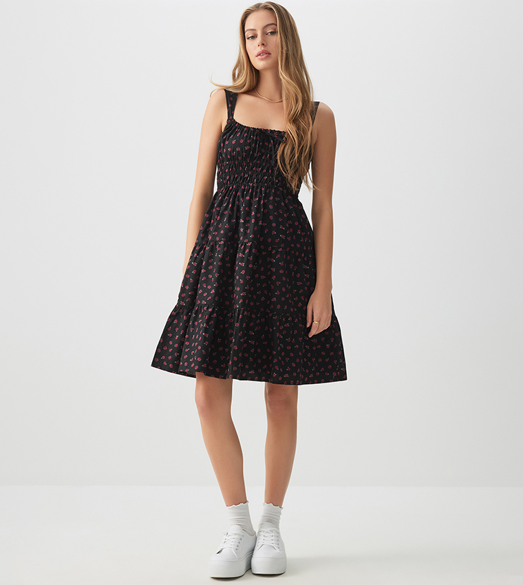 ardene black dress Linen Midi Dress – Ardene main image 1