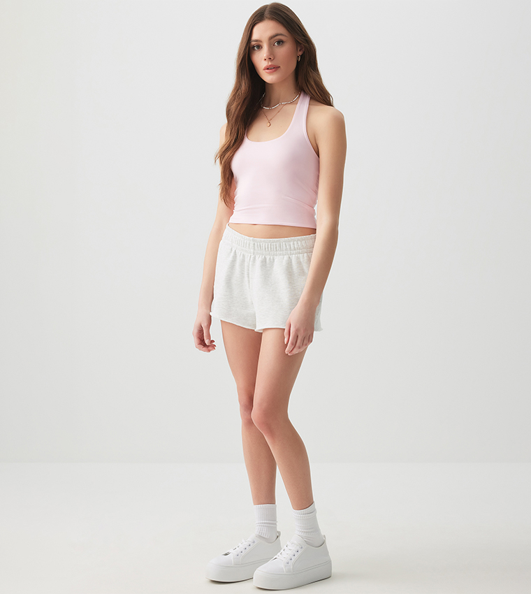 توب كروب سادة برقبة هالتر