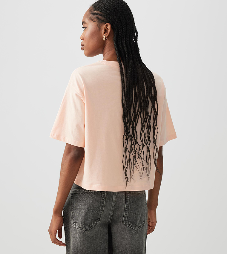 Printed Short Sleeves Boxy T-Shirt