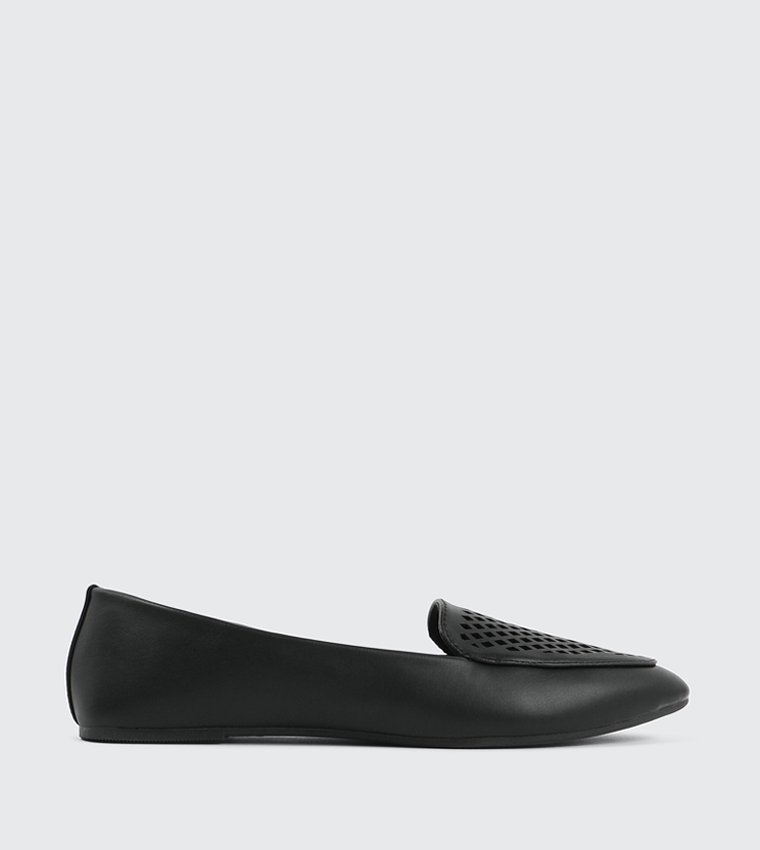 Laser Cut Pointed Toe Ballet Flats