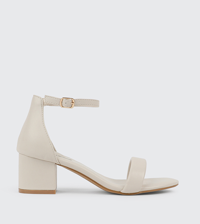 Solid Open-Toe D'Orsay Heel Sandals