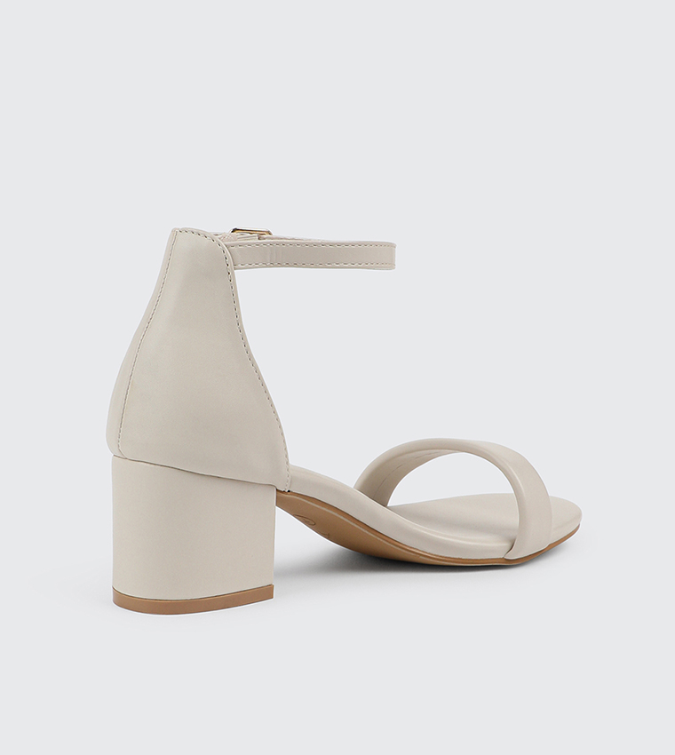 Solid Open-Toe D'Orsay Heel Sandals