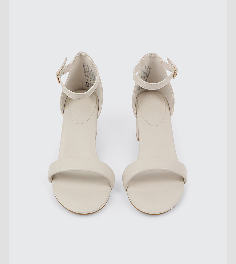 Solid Open-Toe D'Orsay Heel Sandals