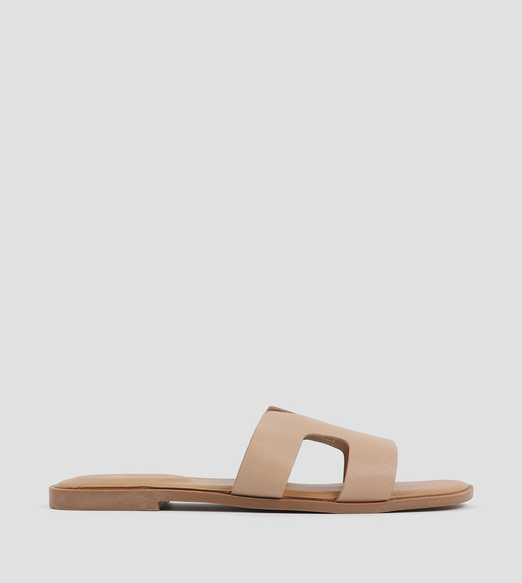 H-Strap Open Toe Flat Sandals