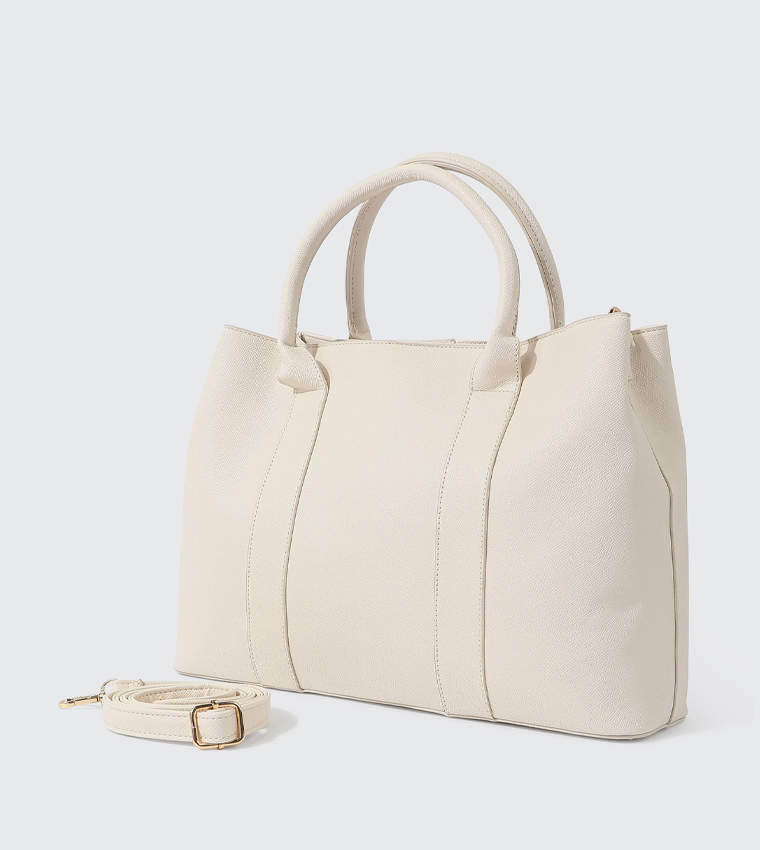 Textured Satchel Bag