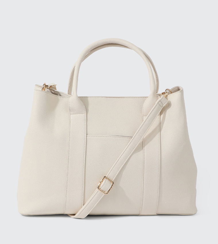 Textured Satchel Bag