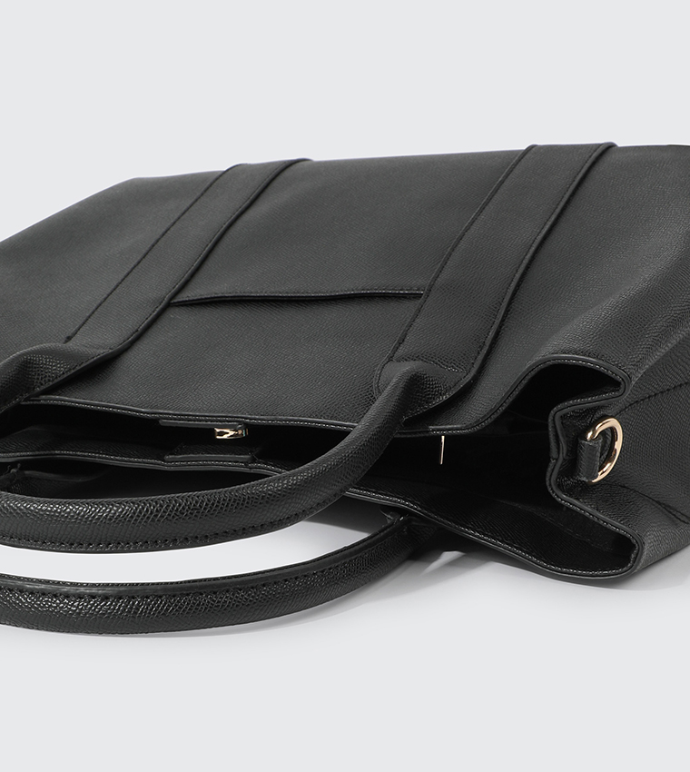 Textured Satchel Bag
