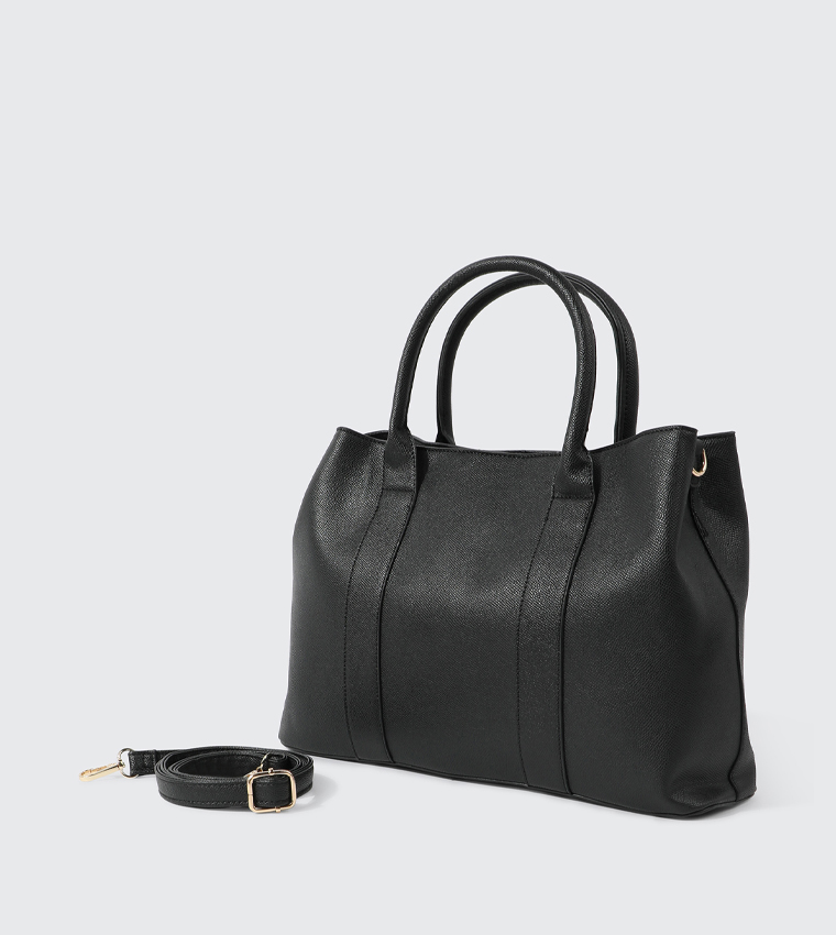 Textured Satchel Bag