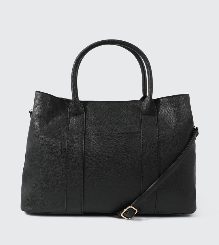 Textured Satchel Bag