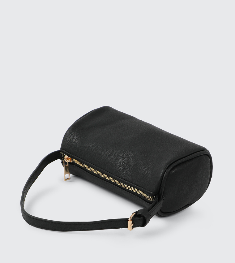 Solid Barrel Shoulder Bag