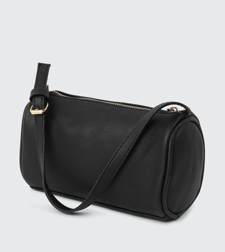 Solid Barrel Shoulder Bag