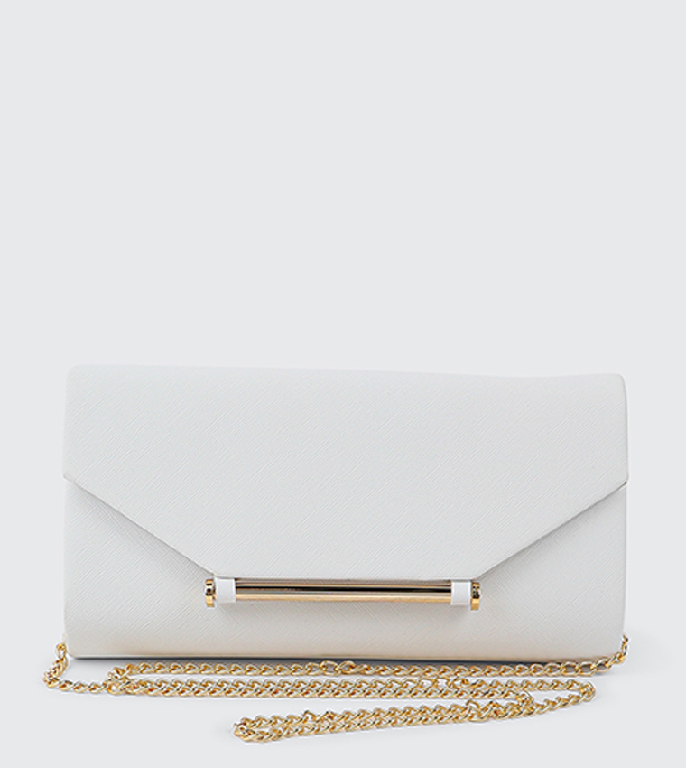 Textured Flap Clutch Bag