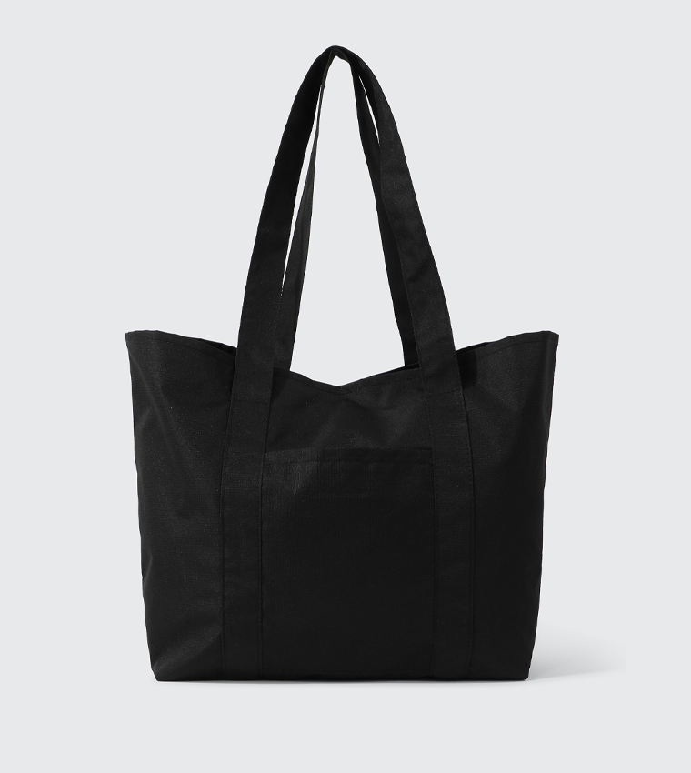Solid Canvas Tote Bag
