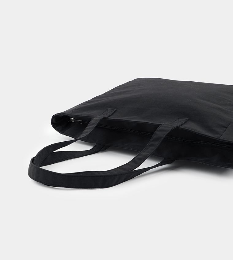 Solid Canvas Tote Bag