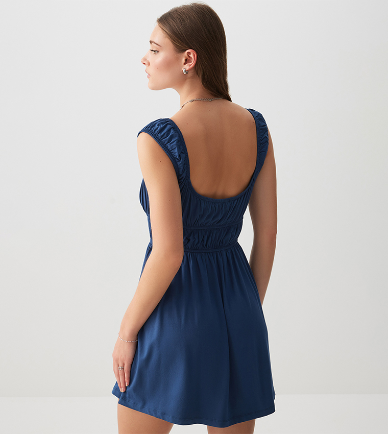 princess polly baby blue dress Blue Milkmaid Dress