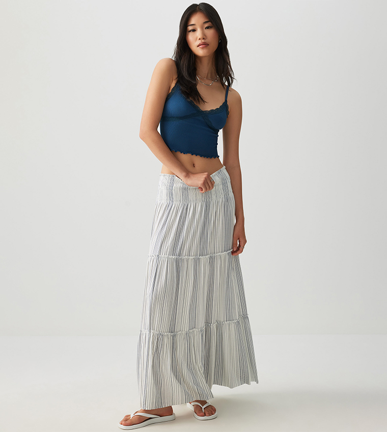Two-Way Maxi Tiered Skirt