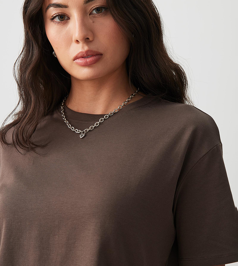 Solid Short Sleeves Boxy T-Shirt