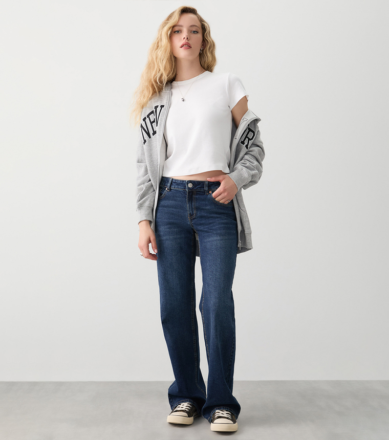 Solid Short Sleeves Crop T-Shirt