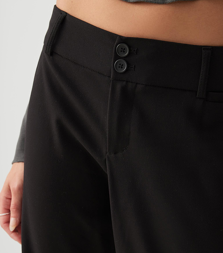 Solid Flared Trousers