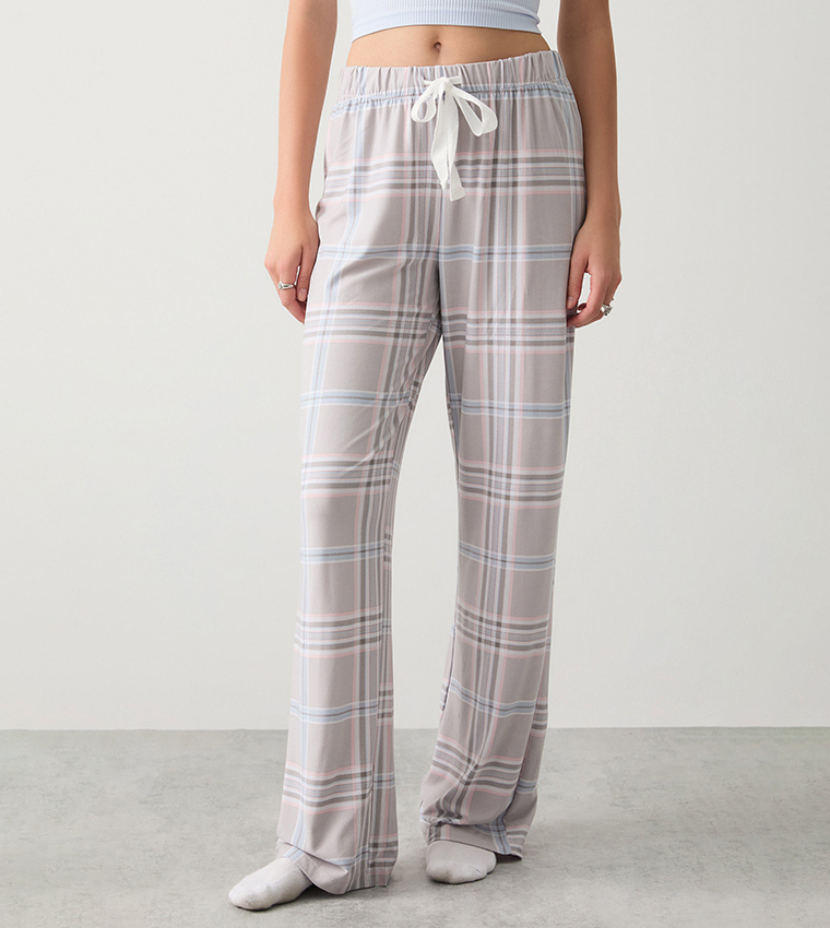 Plaid Super Soft Flared Pajama Bottom