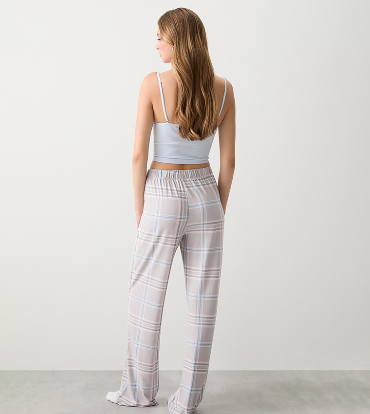 Plaid Super Soft Flared Pajama Bottom