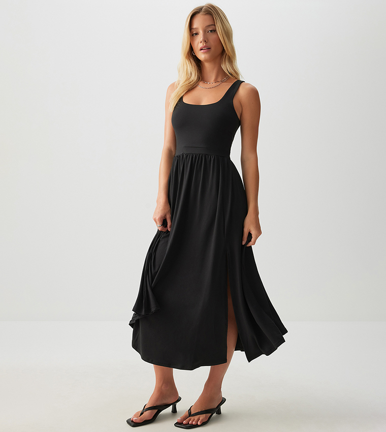 dark blue long dress Dark blue long prom dress, simple blue evening dress