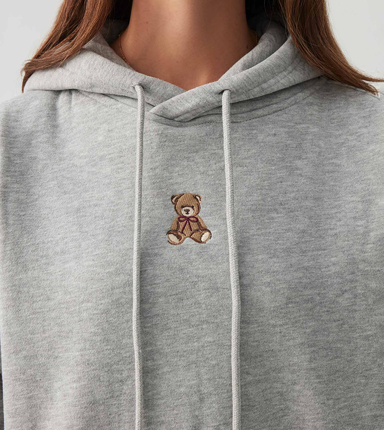 Printed Long Sleeves Oversized Hoodie