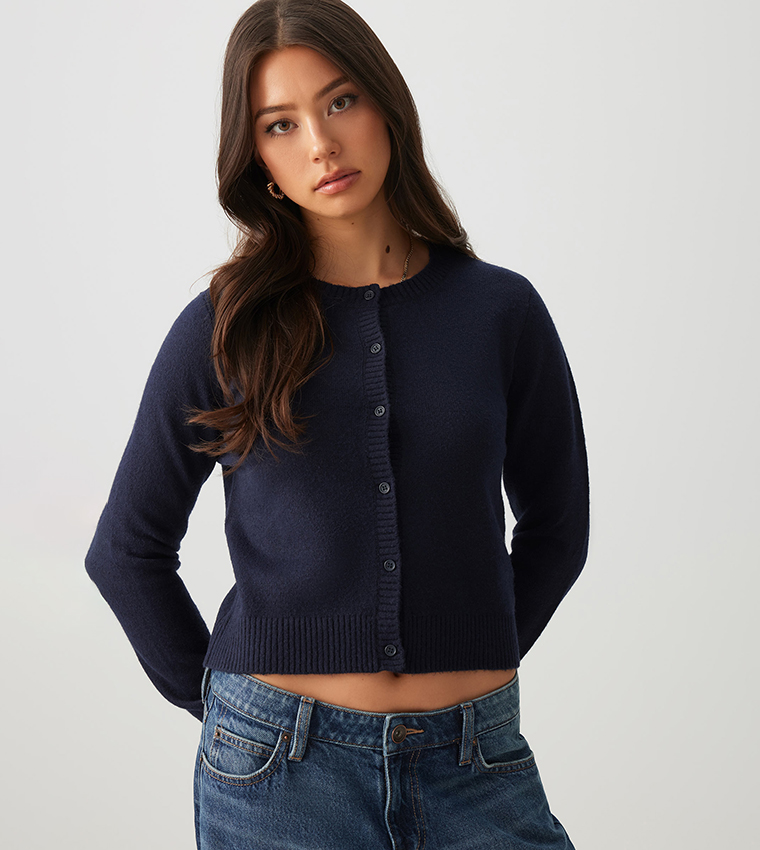 Long Sleeves Crop Cardigan
