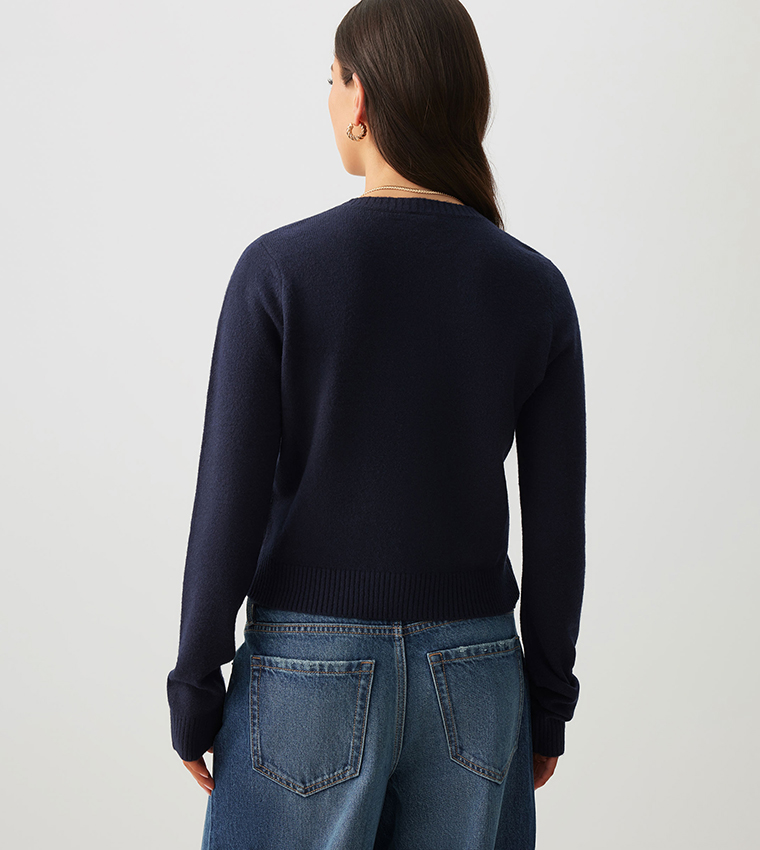 Long Sleeves Crop Cardigan